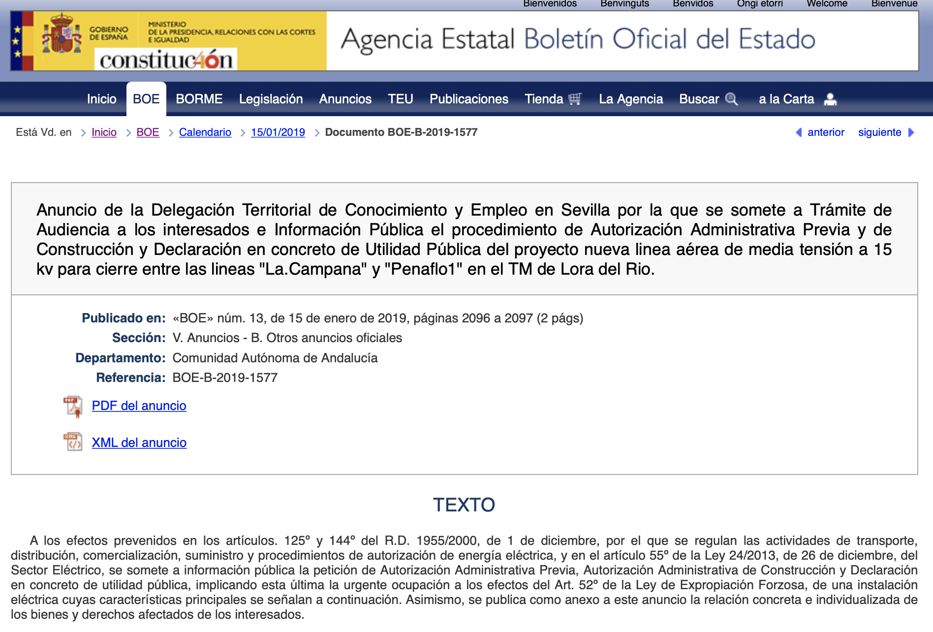 Expropiaciones en Lora Del Río