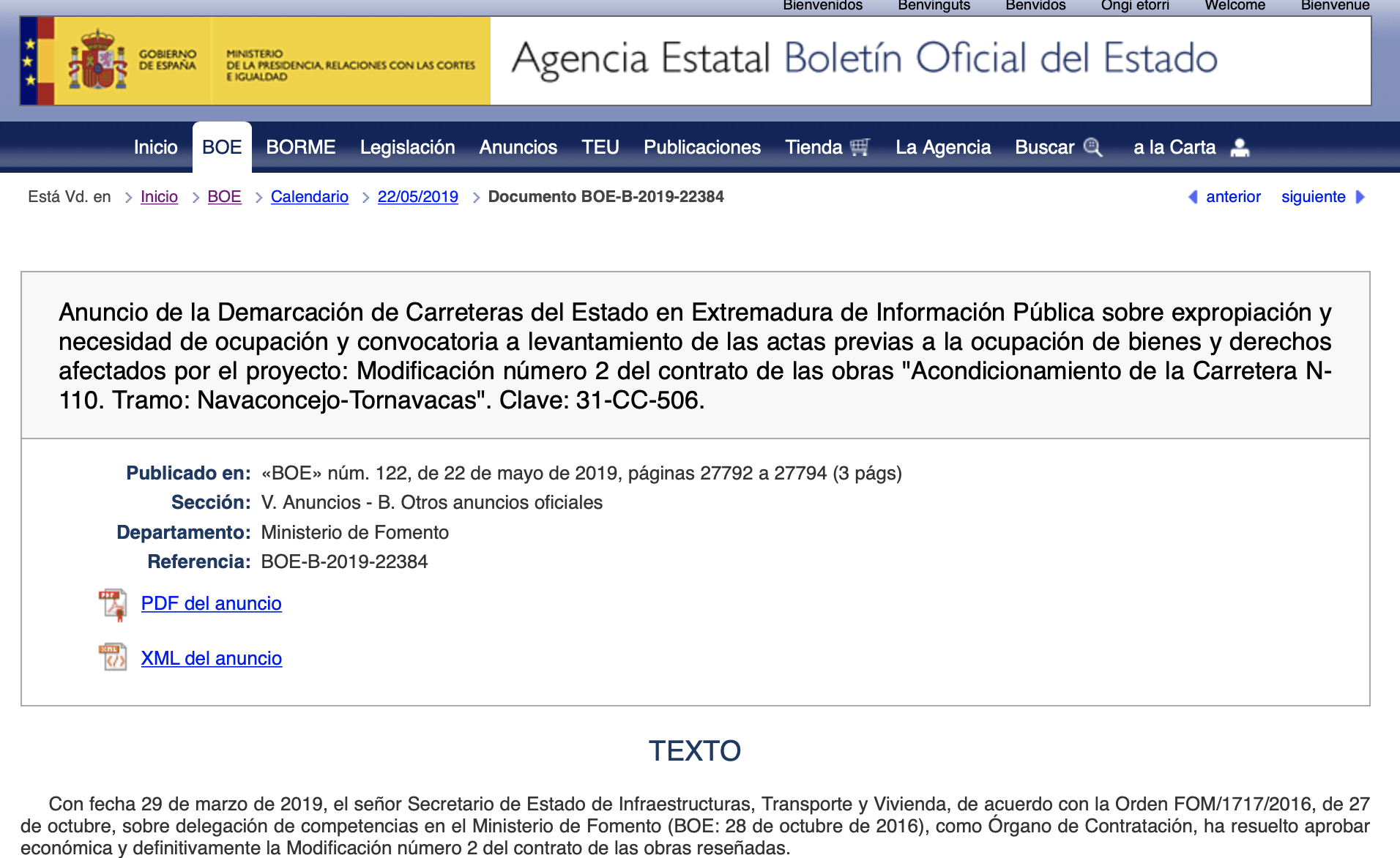 Expropiaciones en Jerte y Tornavacas para arreglo de la carretera