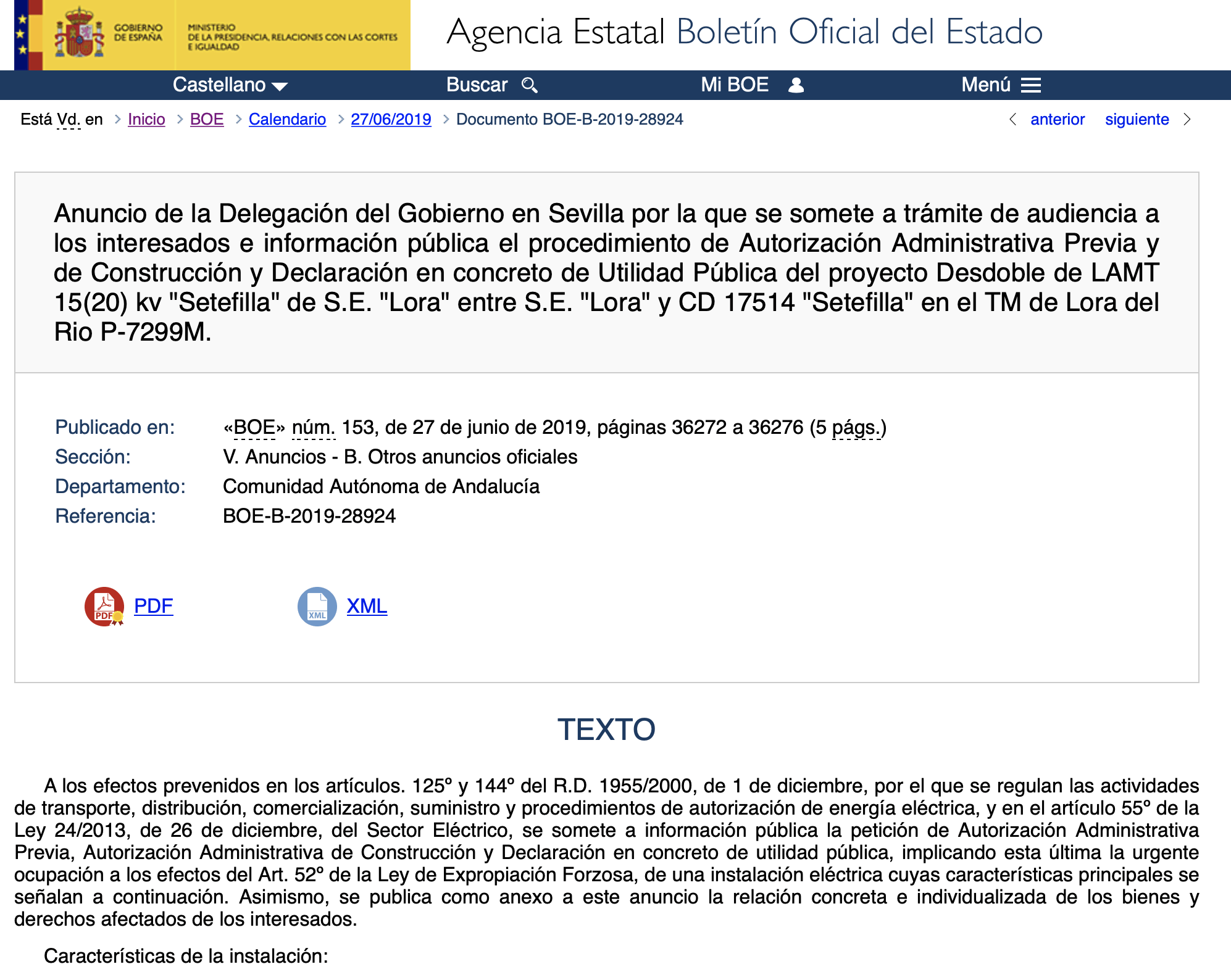 Expropiaciones en Lora Del Río