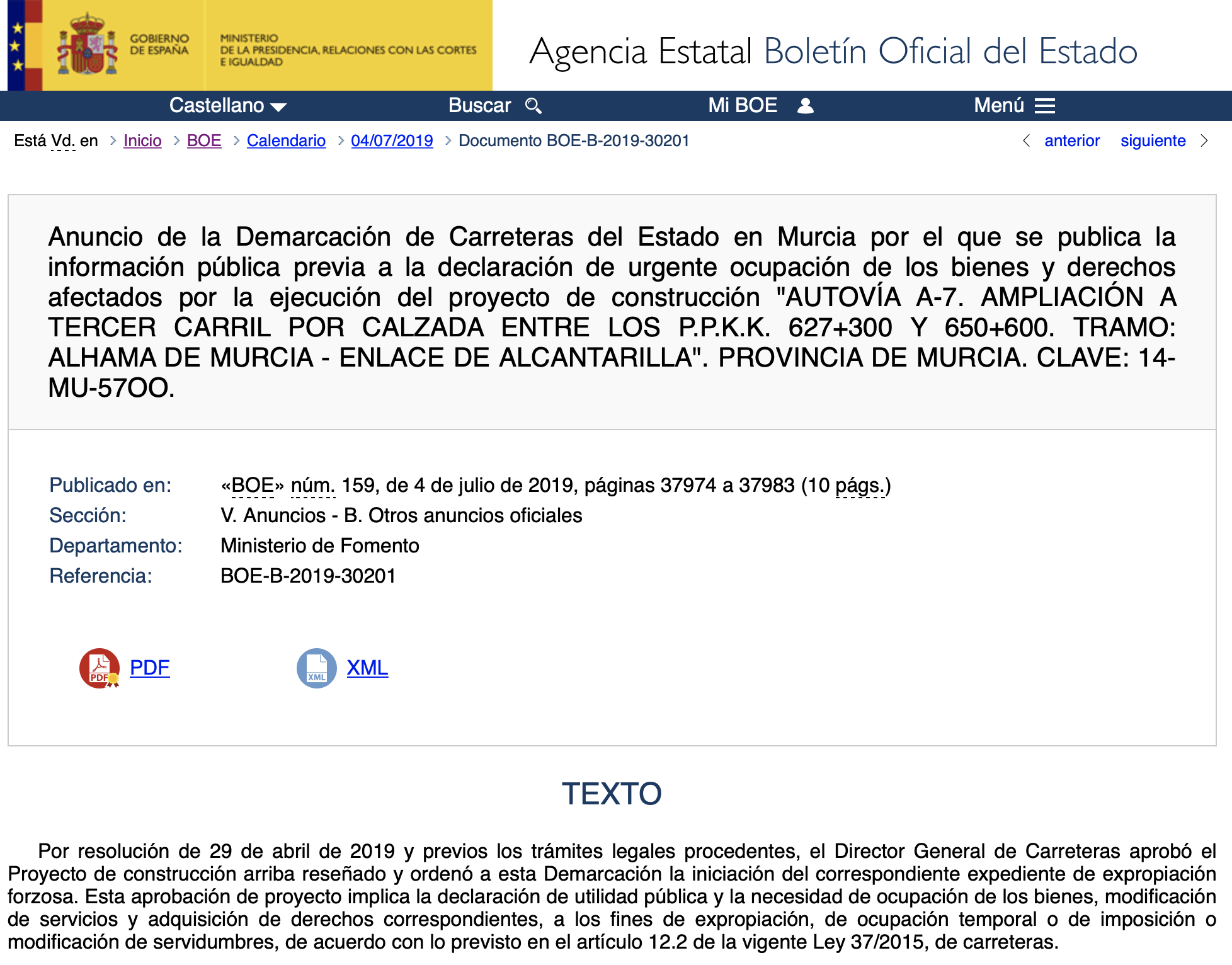 Expropiaciones en Alhama de Murcia Librilla Murcia y Alcantarilla