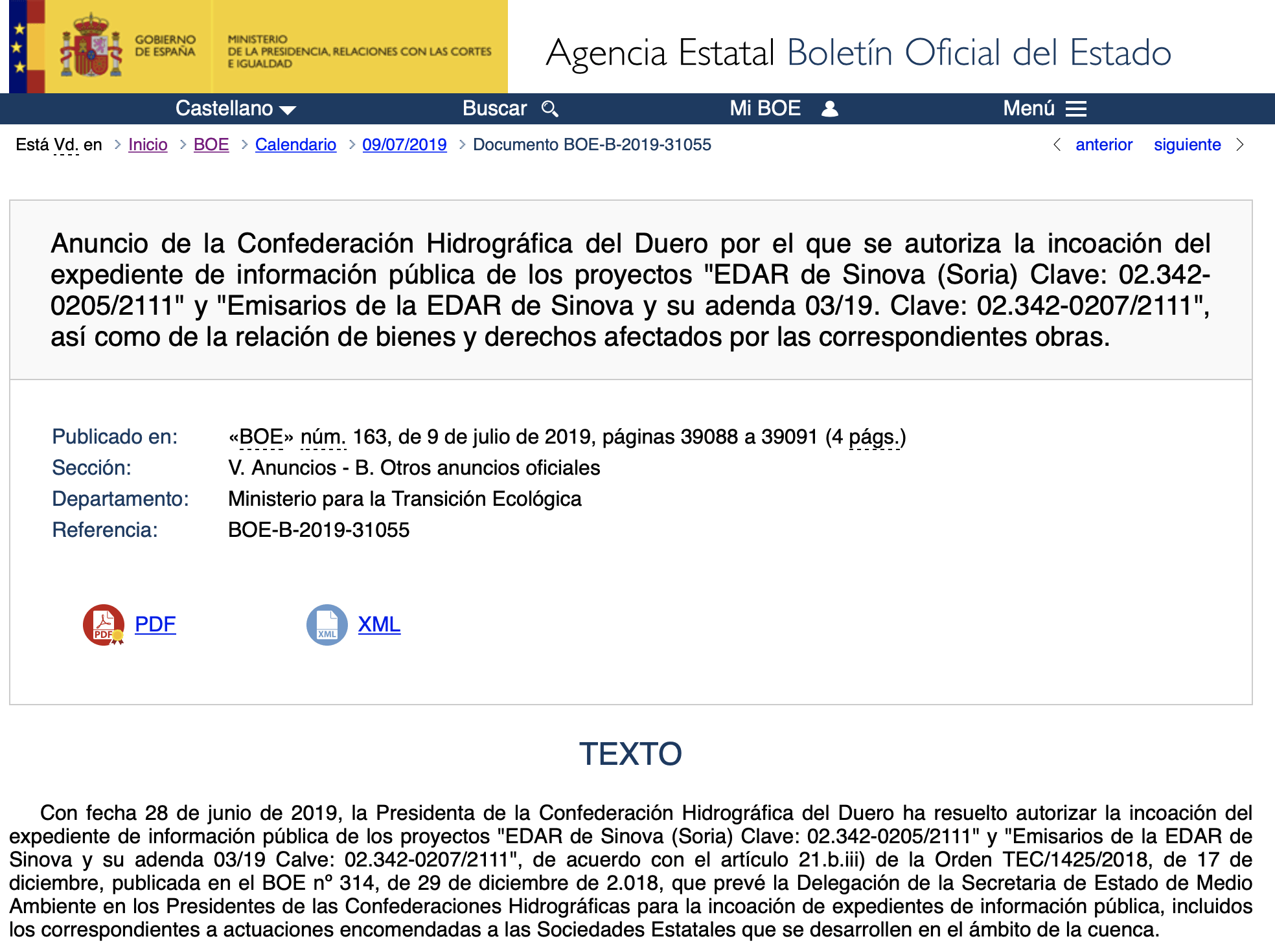 Expropiaciones en Soria y Los Rábanos