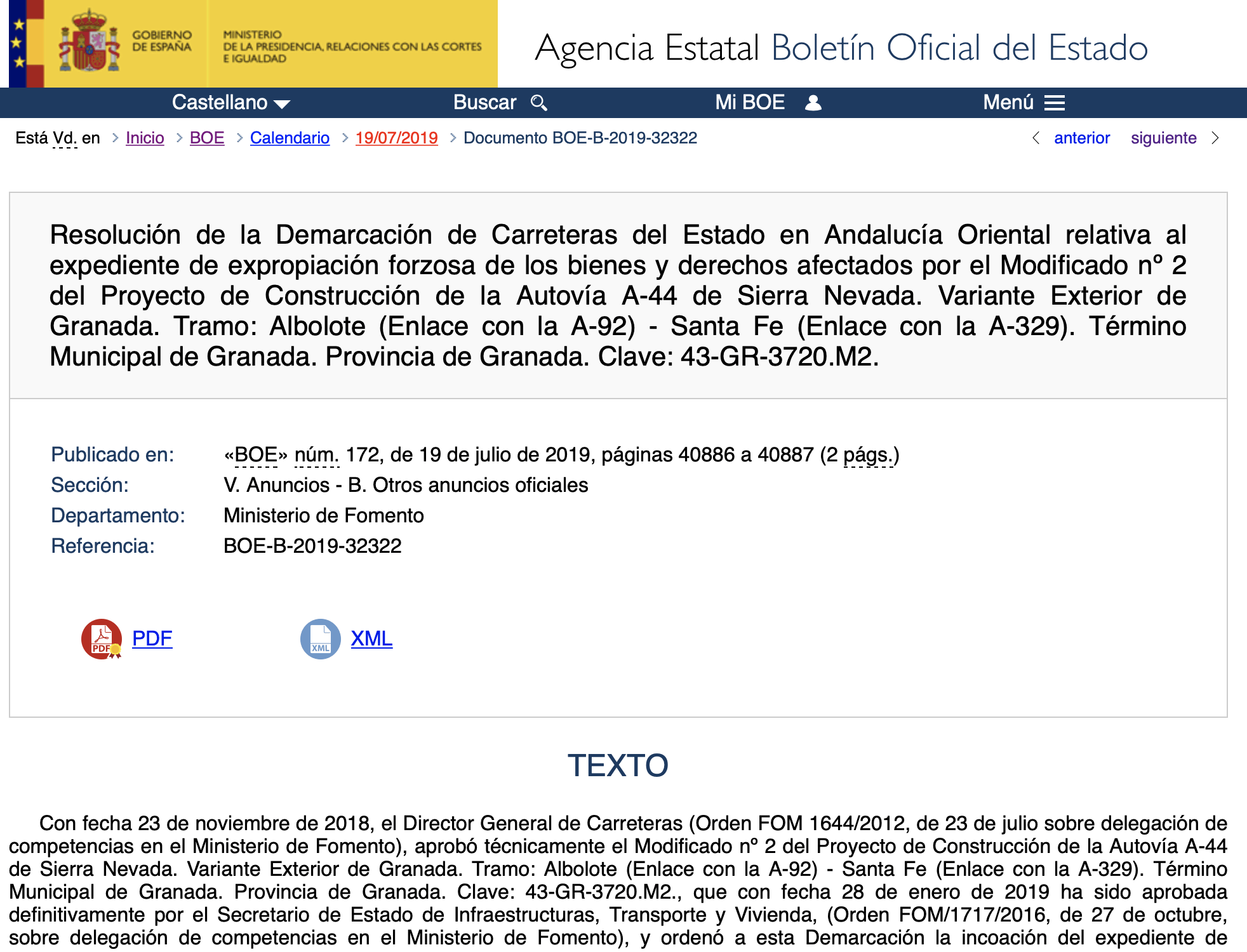 Expropiaciones en Granada