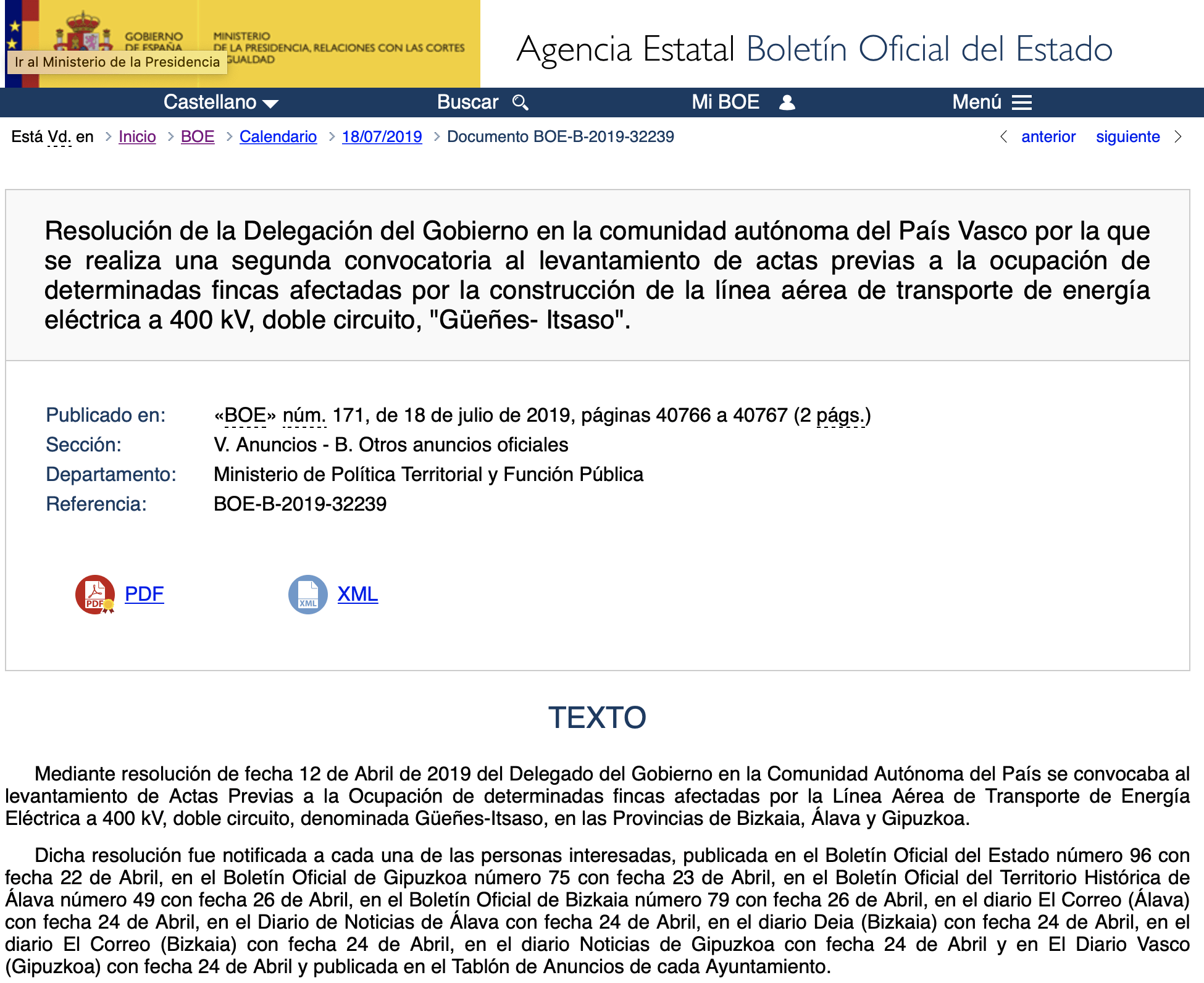 Expropiaciones en Igorre y Arrankudiaga