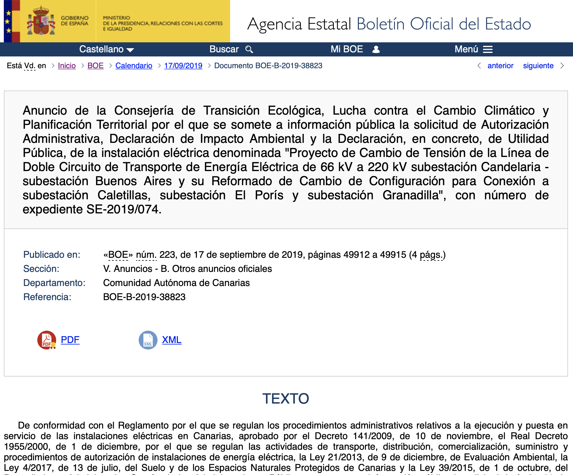 Expropiaciones en Candelaria