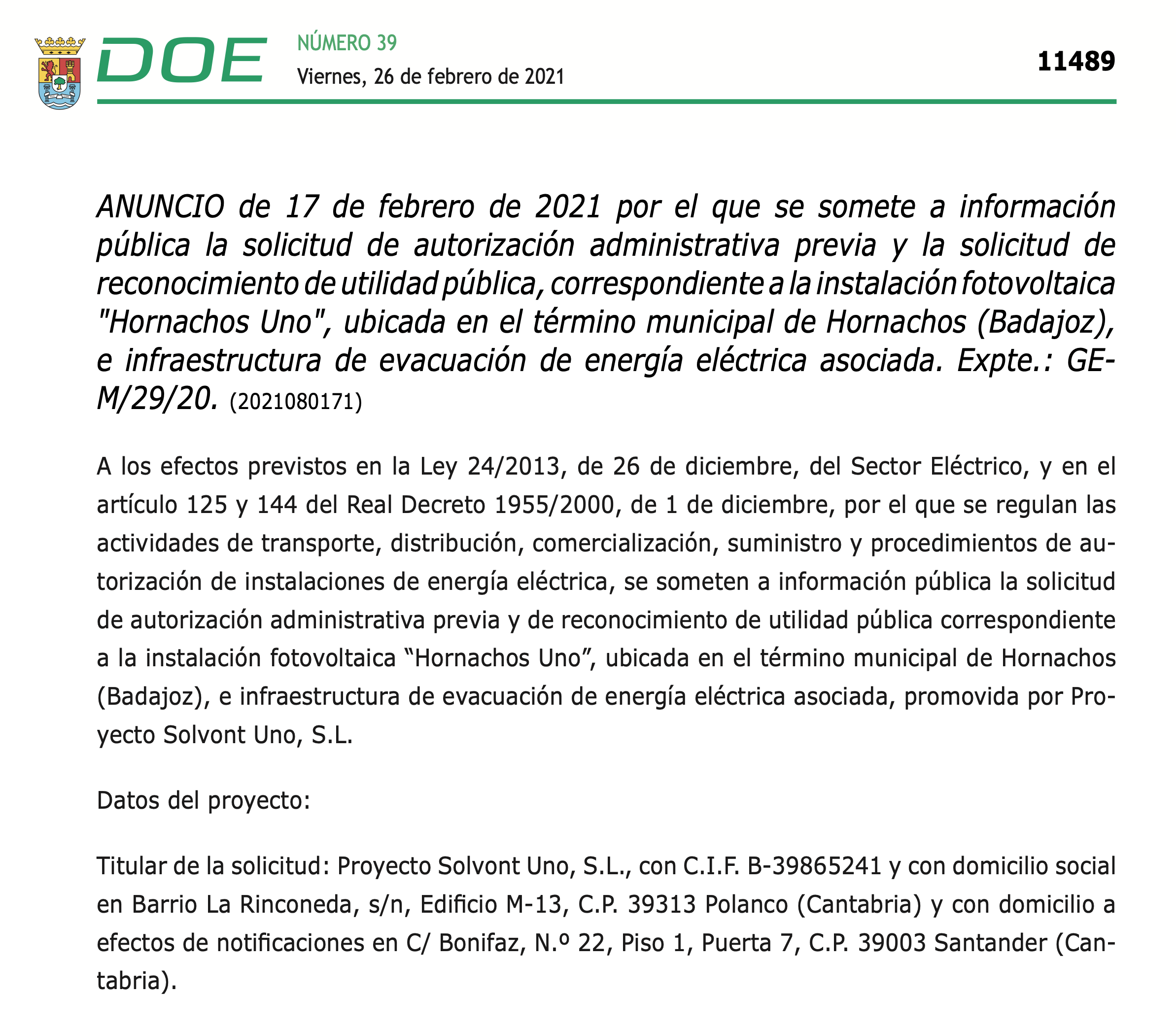 Expropiaciones en Hornachos Badajoz
