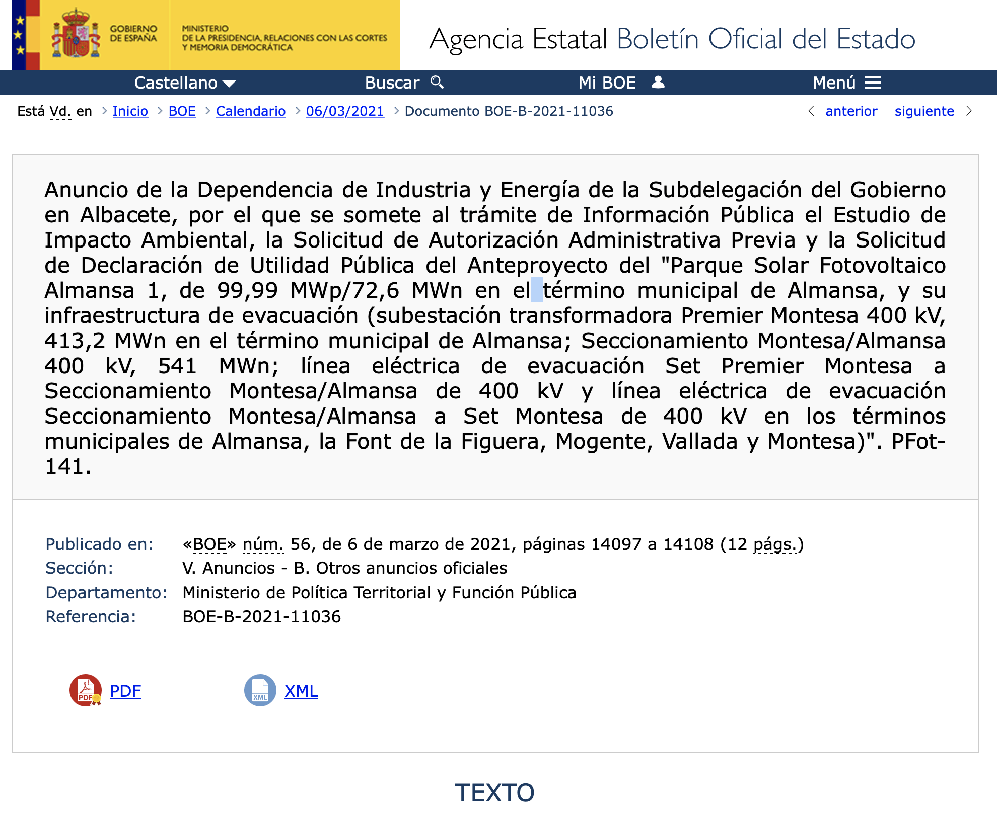 Expropiaciones en Almansa la Font de la Figuera Mogente Vallada y Montesa