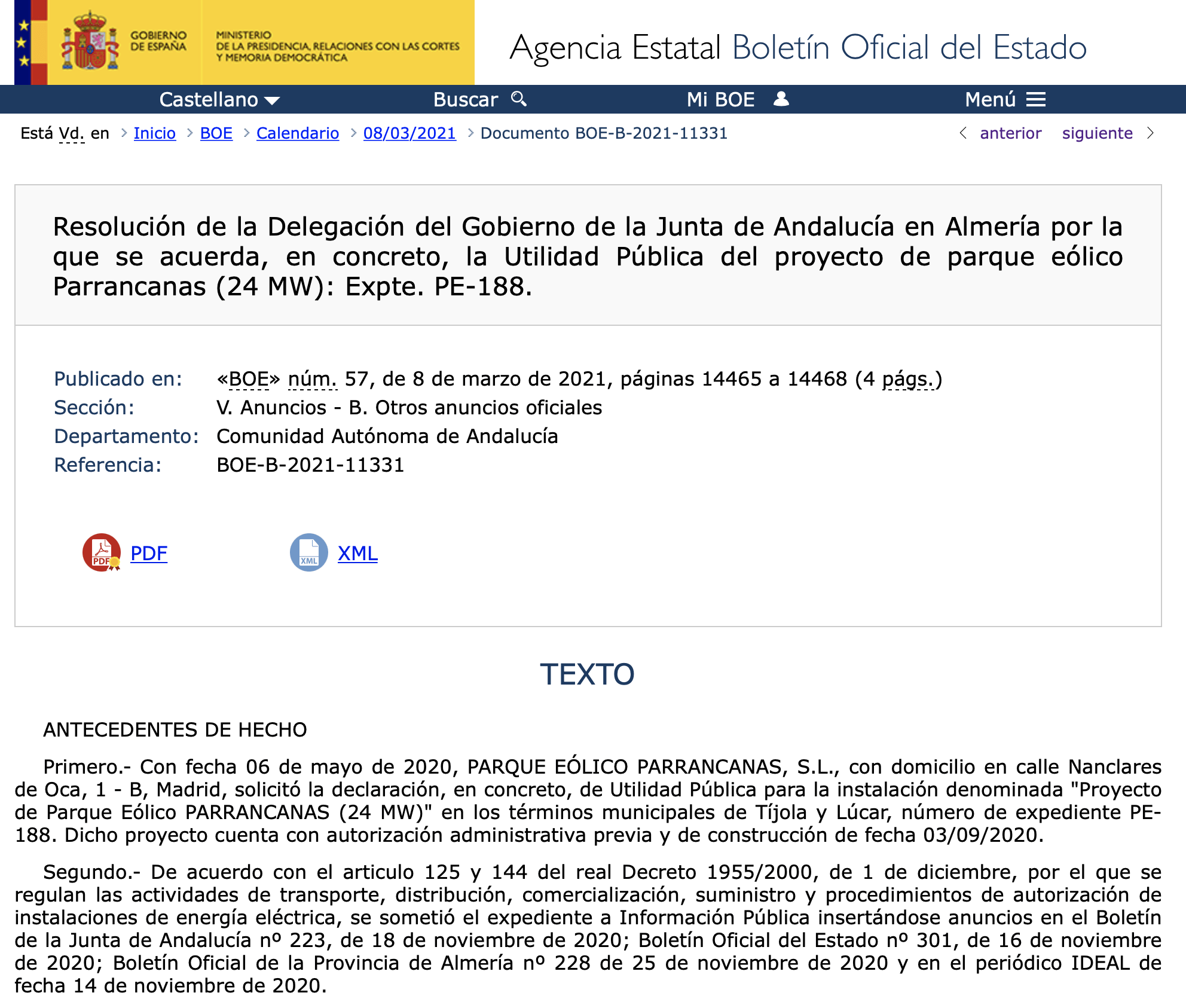 Expropiaciones en Tíjola y Lúcar Almería