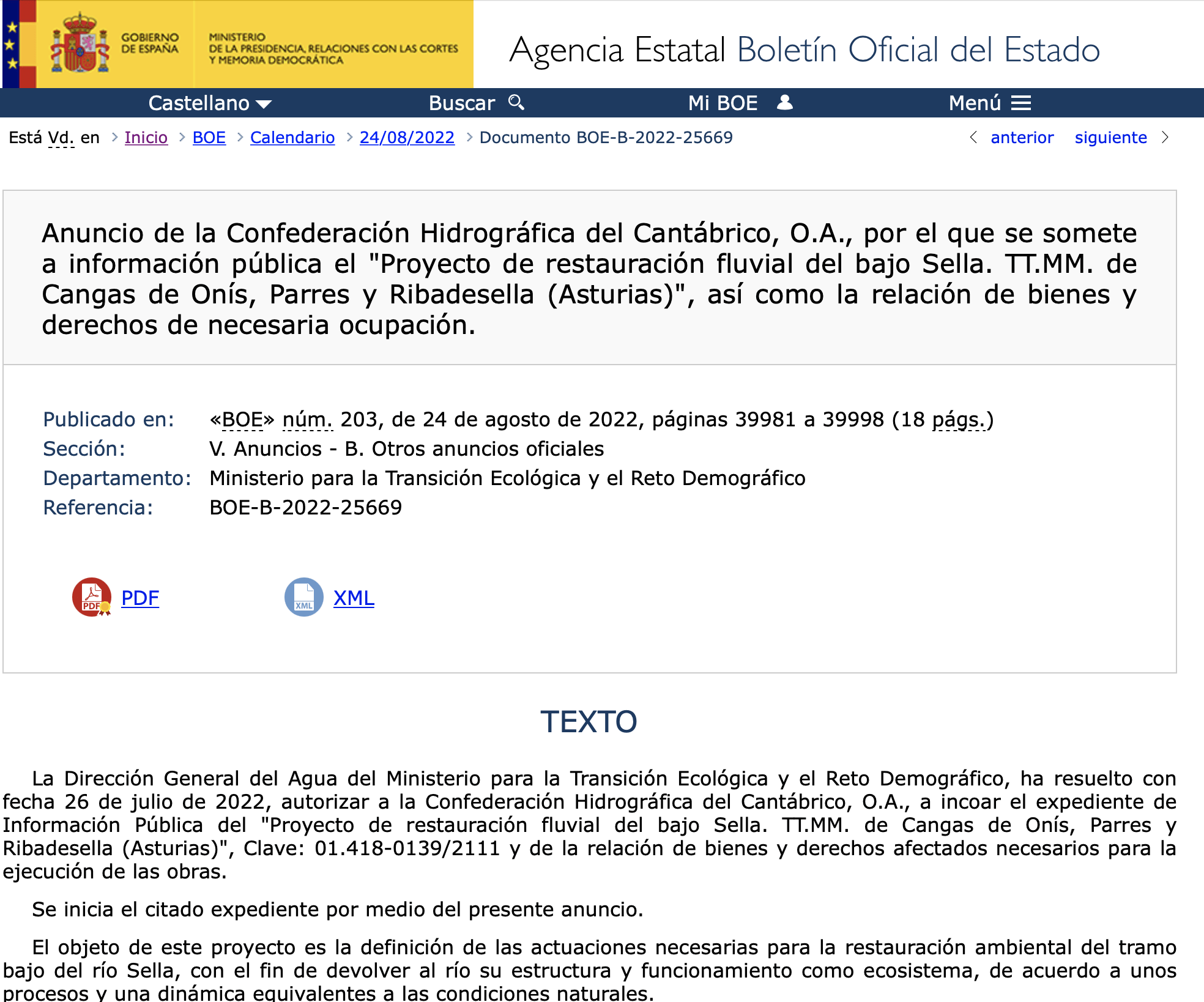 Expropiaciones en Cangas de Onís Parres y Ribadesella (Asturias)