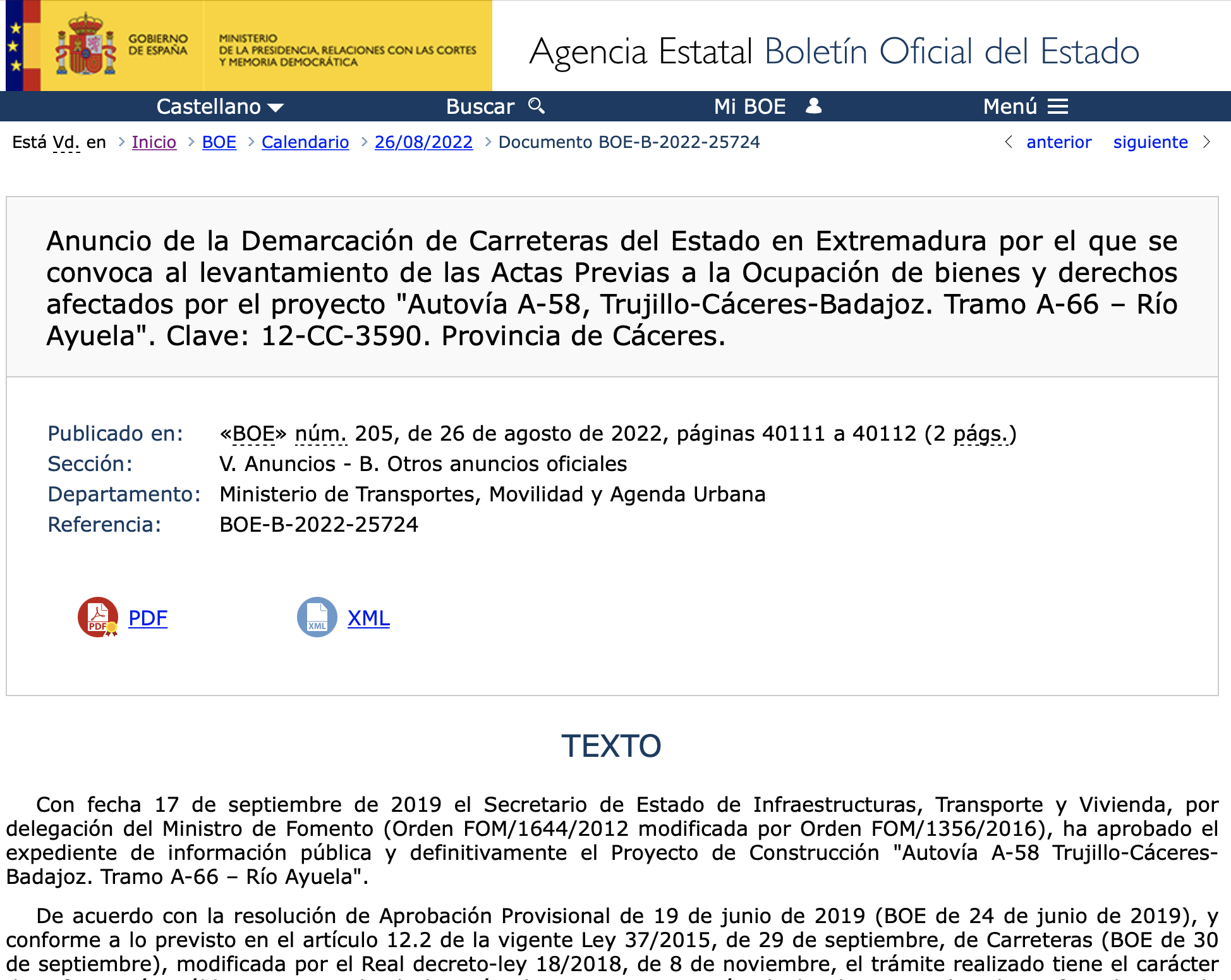 Expropiaciones en Cáceres