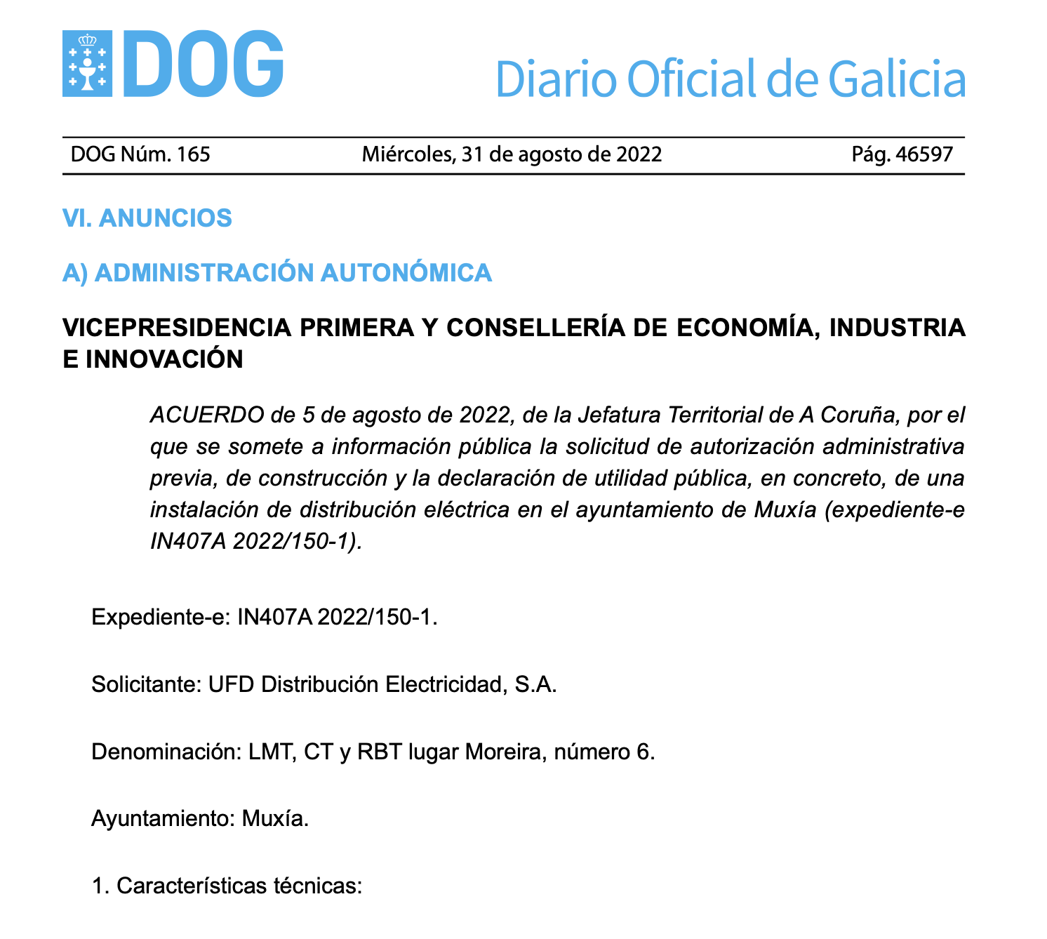 Expropiaciones en el ayuntamiento de Muxía