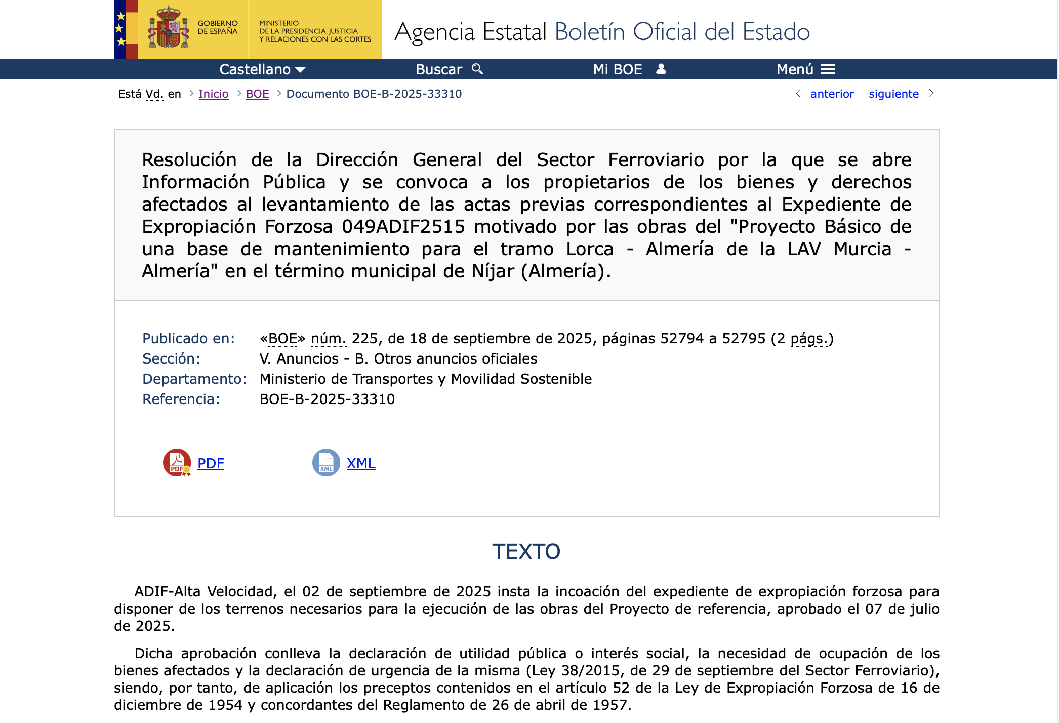 Expropiaciones en Níjar (Almería)
