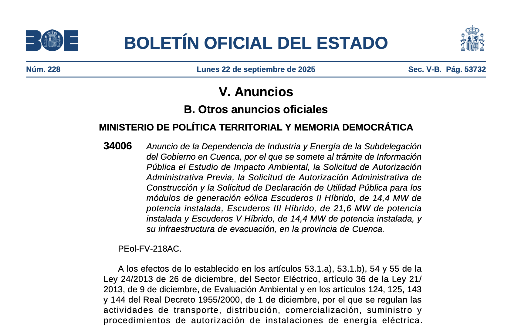 Expropiaciones en la provincia de Cuenca