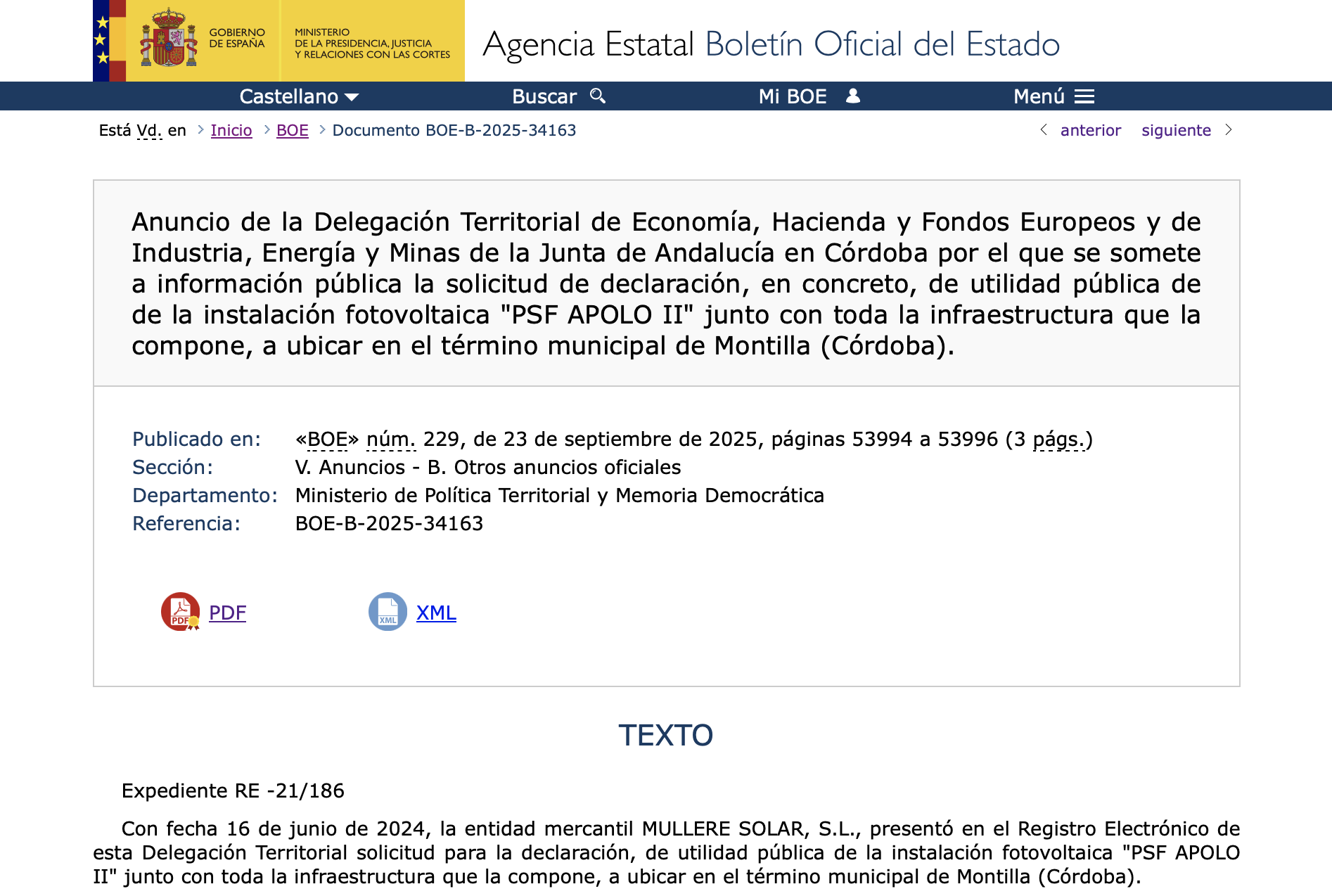 Expropiaciones en Montilla (Córdoba)