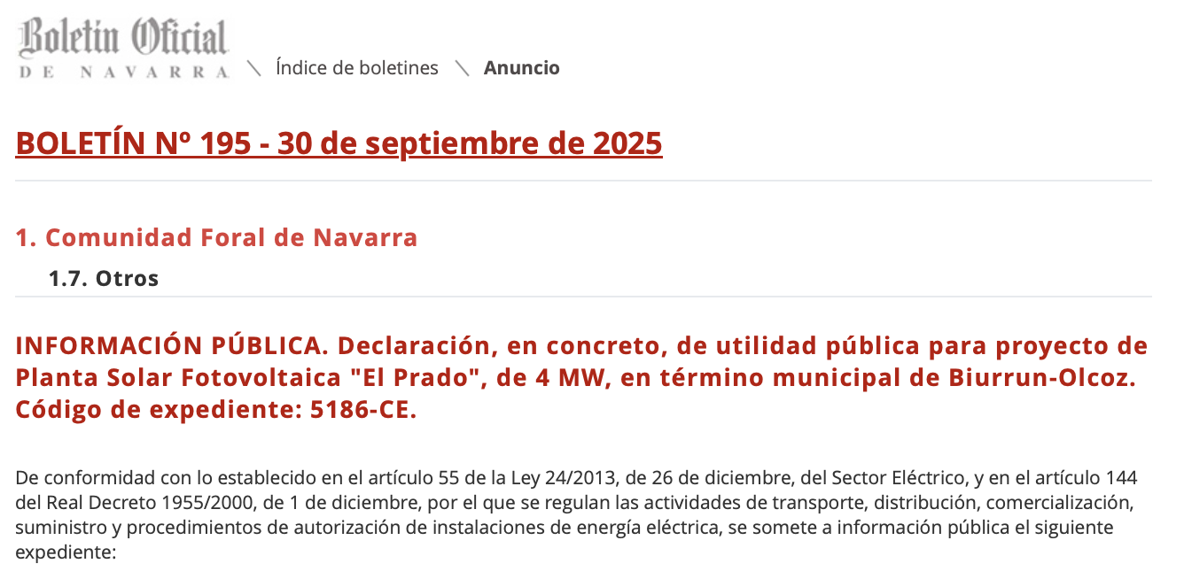 Expropiaciones en Biurrun-Olcoz (Navarra)