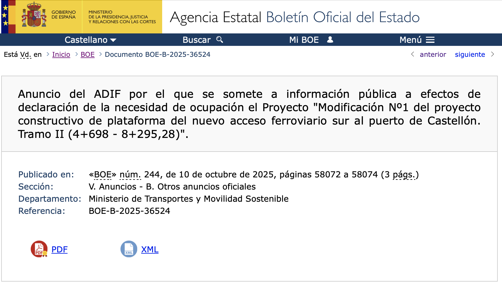 Expropiaciones en Castellón de la Plana