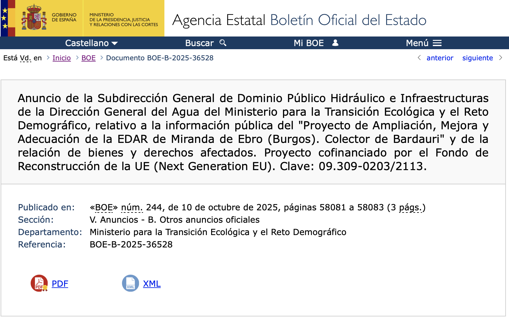 Expropiaciones en Miranda de Ebro (Burgos)