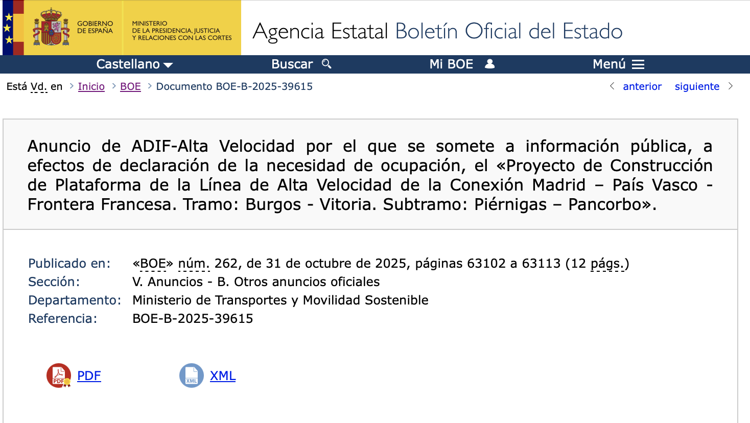 Expropiaciones en la provincial de Burgos