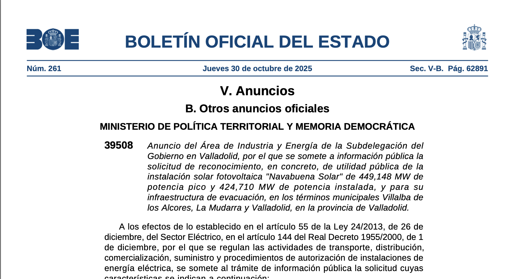 Expropiaciones en Villalba de los Alcores La Mudarra y Valladolid