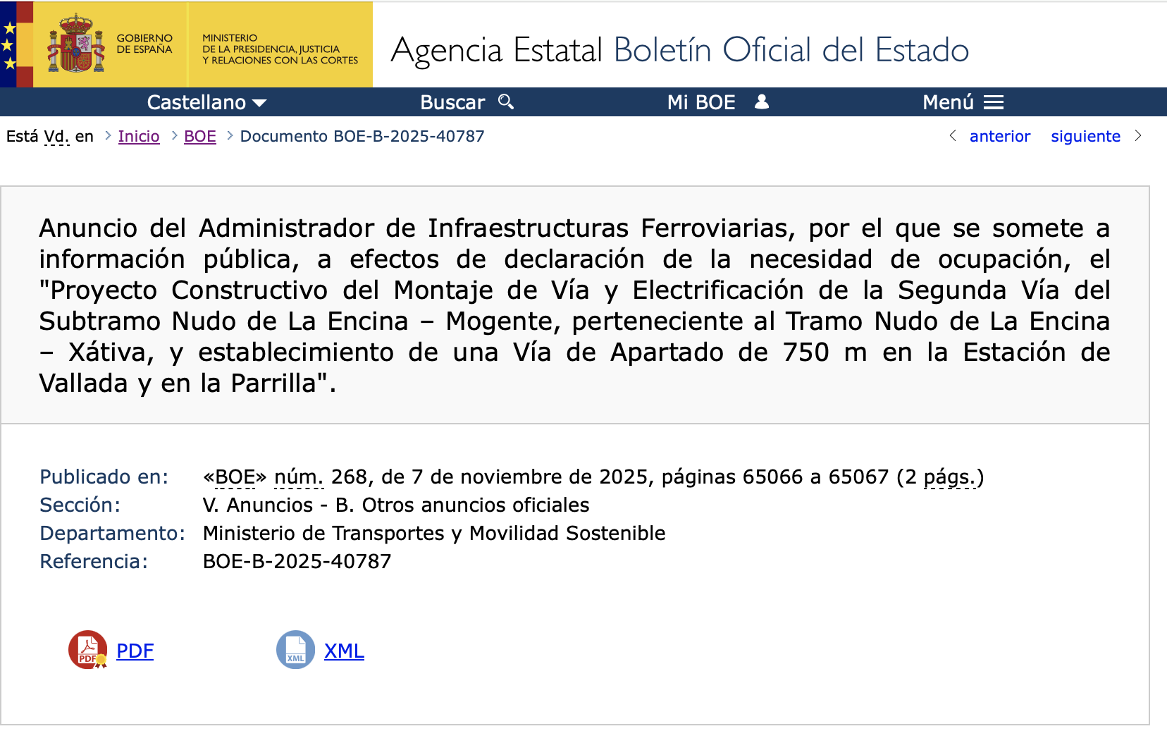 Expropiaciones en la provincia de Valencia